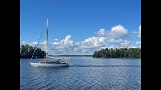 Sailing Päijänne Charlotta meets her younger sisterVindö 30 Padasjoki outlook tower [upl. by Alisan]