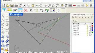 RhinoMembrane Tutorial 1  Four point tent [upl. by Leilah126]