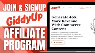 How To Create A GiddyUp Affiliate Account NEW 2023 [upl. by Anairol]