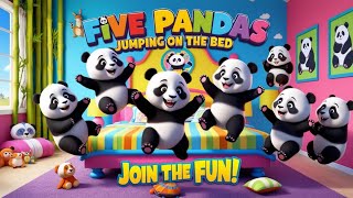 Five Little Pandas Jumping on the Bed  Play Safe Song  Super Sumo Nursery Rhymes amp Kids Songs [upl. by Nylesoj]