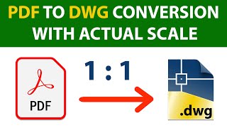 PDF TO DWG CONVERSION WITH ACTUAL SCALE  AUTOCAD PDF TO DWG [upl. by Aliab82]