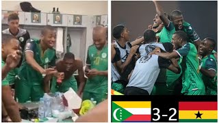 CAN 2022  Ghana  Comores 23 la fête dans les vestiaires et aux Comores [upl. by Yborian4]