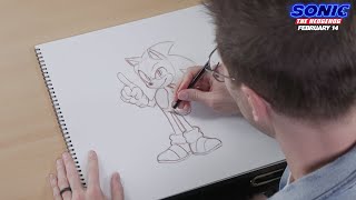 Sonic The Hedgehog 2020  How To Draw Sonic  Paramount Pictures [upl. by Dajma]