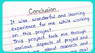 Conclusion for file  How to write Conclusion  Conclusion for project file Project File Decoration [upl. by Olocin]