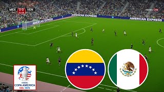 VENEZUELA vs MÉXICO 10  Copa América 2024  Match Highlights  Pes 21 Gameplay [upl. by Jolda]