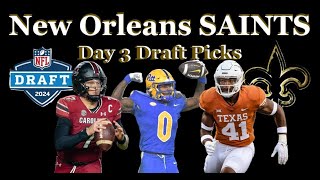 New Orleans SAINTS Day 3 Draft Picks 2024 [upl. by Rimaa]