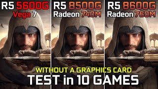 Ryzen 5 5600G vs Ryzen 5 8500G vs Ryzen 5 8600G  Test in 10 Games [upl. by Nosille]