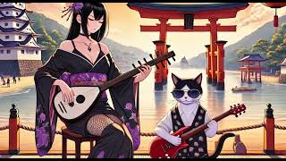 Shamisen 三味線 X Electricguitar Duet V2 Background Music for Studying or Work [upl. by Anilek]