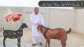 How To Butcher A Whole Lamb  قربانی کے بکرے کا گوشت کرنے کا طريقہ  Bakra Eid Special  Mubashir [upl. by Amathist511]