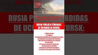 🔴RUSIA PUBLICA LAS PÉRDIDAS DE UCRANIA EN KURSK LOS NÚMEROS SON IMPRESIONANTES GuerraEnUcrania [upl. by Laws]