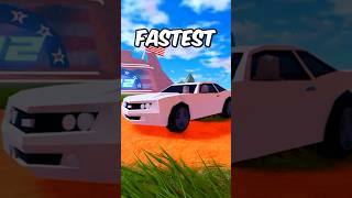 Top 10 FASTEST Vehicles in Roblox Jailbreak [upl. by Root]