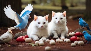 Cat TV for Cats to Watch 😺 Pretty Birds and Squirrels 🐿 8 Hours 4K HDR 60FPS [upl. by Yrtneg]