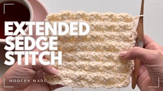 Try this Textured Reversible Crochet Stitch that’s Super Easy  The Extended Sedge Crochet Stitch [upl. by Mareld]