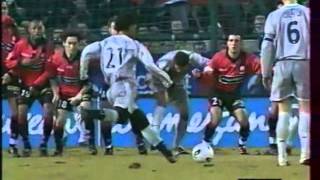 Ronaldinho vs Rennes amazing free kick curling [upl. by Senzer]