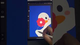 Relaxing Drawing  Super Simple Cartoon Wallpaper Procreate Beginner Tutorial painting digitalart [upl. by Schindler]