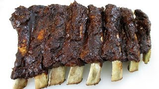 Barbecue Beef Ribs  Oven Baked Recipe  PoorMansGourmet [upl. by Hagar]