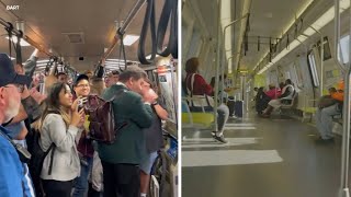 BART riders say goodbye to legacy trains as they prepare for new system changes [upl. by Otinauj200]