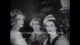 Holiday Hats Fashion Show 1950s Newsreel PublicDomainFootagecom [upl. by Norford701]