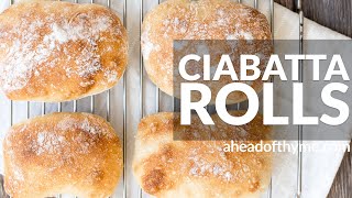 Easy Small Batch Ciabatta Rolls [upl. by Kohcztiy]