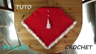 TUTO CROCHET COMMENT FAIRE UN PONCHO [upl. by Obmar676]