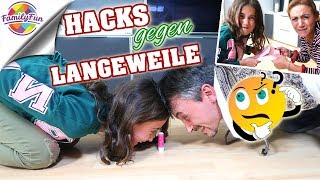 LIFE HACKS TIPPS gegen Langeweile Was FRAUEN schaffen MÄNNER nicht  Family Fun [upl. by Erehpotsirhc]