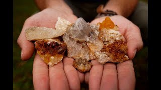 GemMineral Hunting for Quartz Crystals in South Carolina  Diamond Hill Mine [upl. by Nylcoj]