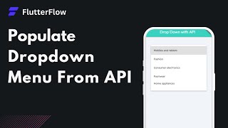 How to Populate Drop Down From API in FlutterFlow App flutterflow [upl. by Lyall]