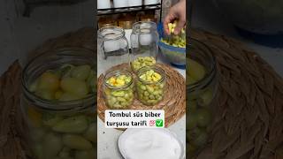 Sıcak suyla turşu tarifi✅ turşu turşutarifi biber keşfet youtubeshorts [upl. by Amsirhc]