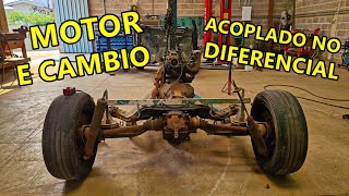 MOTOR CAMBIO E DIFERENCIAL ACOPLADO E ALINHADO [upl. by Sairu]