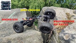 MOA with Progressive rc axles JN80 chassis and Dual Rhino esc out with Injora lcg 4ws [upl. by Pascal]