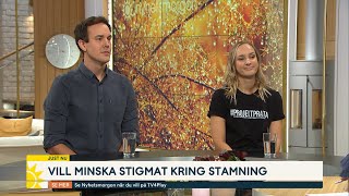 ”Den största fördomen är att det är synd om folk som stammar”  Nyhetsmorgon TV4 [upl. by Peg549]