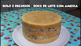 BOLO 2 RECHEIOS  DOCE DE LEITE COM AMEIXA  Bru na Cozinha [upl. by Zahara]