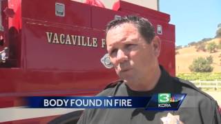 Vacaville firefighters find body while battling fire [upl. by Annoed]