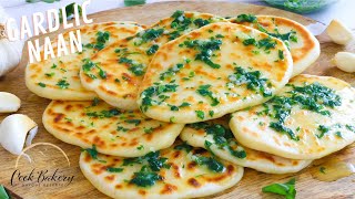 Naan mit Knoblauch ohne Hefe I Beilage zum Grillen  Knoblauchbrot [upl. by Roberto636]