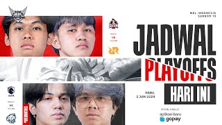 PLAYOFFS MPL ID S13  Hari ke 1 [upl. by Nehcterg]