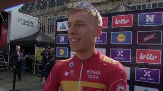 Tobias Halland Johannessen  Interview at the start  De Brabantse Pijl 2024 [upl. by Ecienahs453]