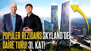 İstanbulun Ünlü Rezidansı SKYLANDde Lüks Daire Turu 31Kattayız [upl. by Anyaj]