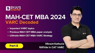 MAHCET MBA 2024  CET MBA 2024 VARC Decoded  Part 8  Ace Your CET Preparation  BYJUS Exam Prep [upl. by Falkner]