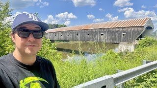 I Drove Across America’s Longest Covered Bridge  Birthplace of Vermont in Historic Windsor [upl. by Remington]