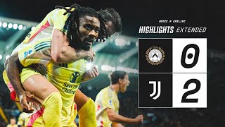 EXTENDED HIGHLIGHTS  Udinese 02 Juventus  Thuram amp Savona Goals  Three points victory [upl. by Hu392]