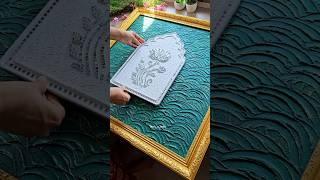 Mughal motifs Lippan Art in textured frame😍 trending shorts diyprojects diwali craft diy art [upl. by Pendleton]