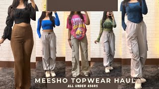 HUGEMEESHO TOPWEAR HAUL 10 affordable amp trendy finds College outfit ideas 🎀 [upl. by Hershel]