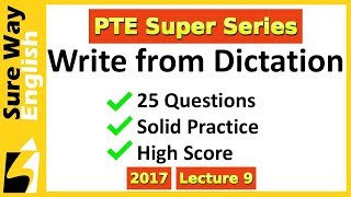 PTE Write From Dictation 25 Practice Questions with Answers  High Score [upl. by Llenna]