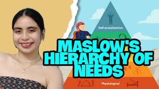 MASLOWS HIERARCHY OF NEEDS  Tagalog 2023 [upl. by Slinkman]