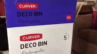 Curver Deco Bin Rectangular 50 Litre Review  Unboxing [upl. by Nordin]