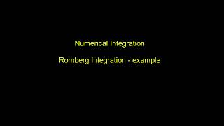 Numerical Integration  Romberg Integration  example [upl. by Brazee]