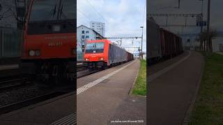 SBB Güterzug beim Bahnhof Neuenhof  Kanton Aargau  Schweiz 2024  shorts [upl. by Nishom976]