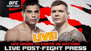 UFC Vegas 41 Press Conference Costa vs Vettori  LIVE COVERAGE [upl. by Frear]