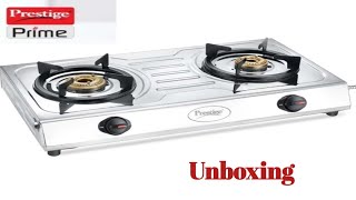 Prestige Prime LP Gas Stove With Two Brass BurnerBest Two Burner Steel Gas StoveFlipkartUnboxing [upl. by Renado]