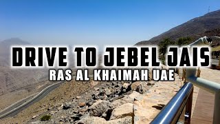 4K Road to RAS AL KHAIMAH JEBEL JAIS UAE Overlooking from the VIEWING DECK PARK [upl. by Aiynat]